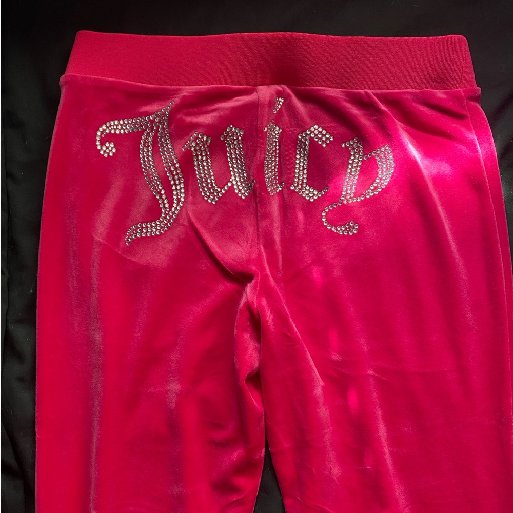100% AUTHENTIC JUICY COUTURE OG BIG BLING VELOR TRACK PANTS